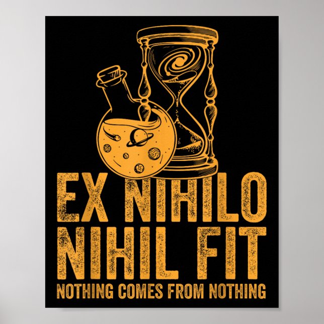 Affiche Or Stoïque Avec Traduction Ex Nihilo Nihil Fit (Devant)