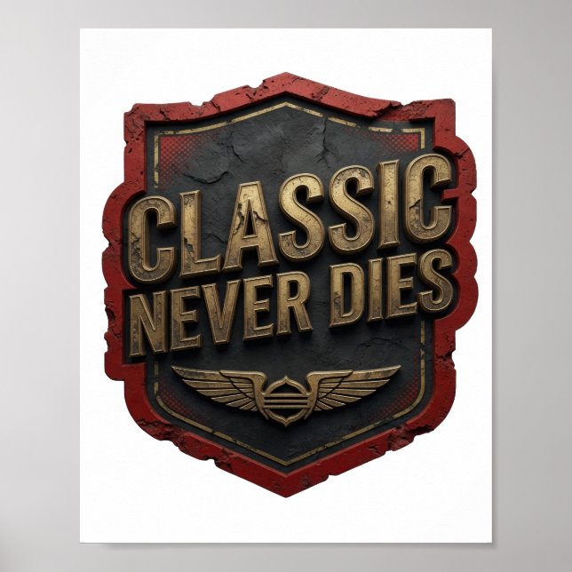 Affiche Or vif CLASSIQUE NE MEURT JAMAIS (Devant)