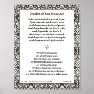 Affiche Oracion de San Francisco