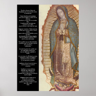 Affiche Oración Guadalupe para la protección coronavirus