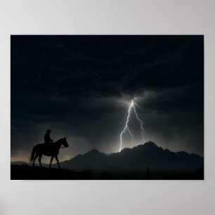 Affiche Orage du Désert - Foudre