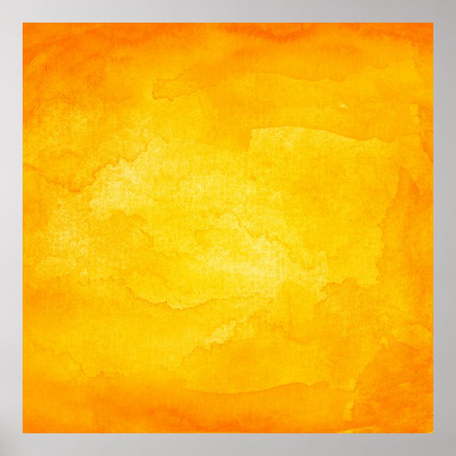 Affiche Orange abstrait aquarelle macro texture fond (Devant)