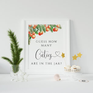 Affiche Orange agrumes devinez combien de Cuties sont dans