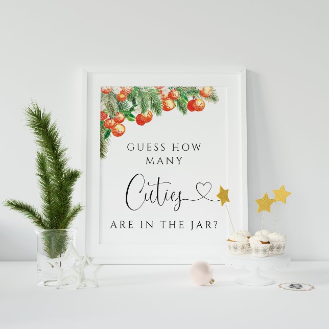 Affiche Orange agrumes devinez combien de Cuties sont dans (Créateur téléchargé)