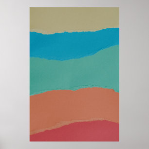 Affiche Orange and black abstract painting