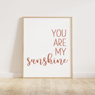Affiche Orange Brûlé Tu Es Mon Soleil