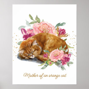 Affiche Orange Cat Mommy Belle