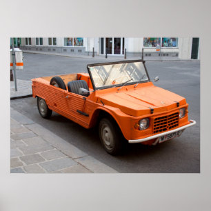 Affiche Orange Citroen Mehari
