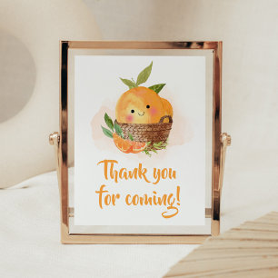Affiche Orange Citrus Little Cutie Merci d'être venu