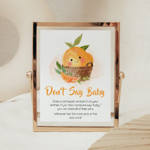 Affiche Orange Citrus Little Cutie Ne pas dire bébé