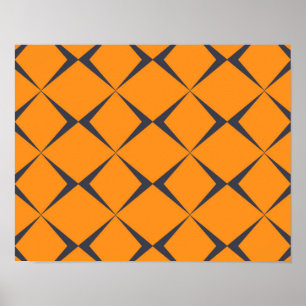 Affiche Orange, cool, simple, tendance, formes chevron