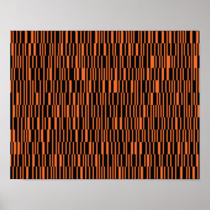 Affiche Orange, cool, tendance, art graphique géométrique