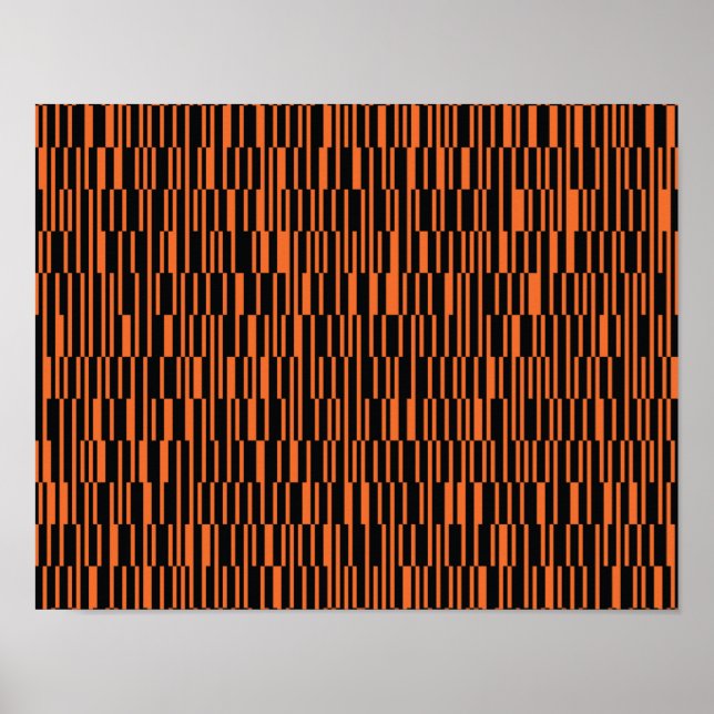 Affiche Orange, cool, tendance, art graphique géométrique  (Devant)