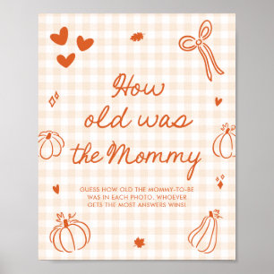 Affiche Orange d'automne Un petit citrouille Quel âge avai