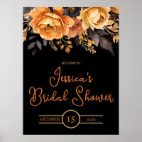 Orange et Noir, Halloween, Shower Floral de Mariag