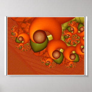 Affiche Orange Et Vert Numéro 1