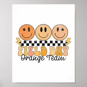 Affiche Orange Field Day Team Outdoor Field Day Games Enfa