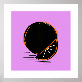 Affiche Orange foncé – Art graphique minimal
