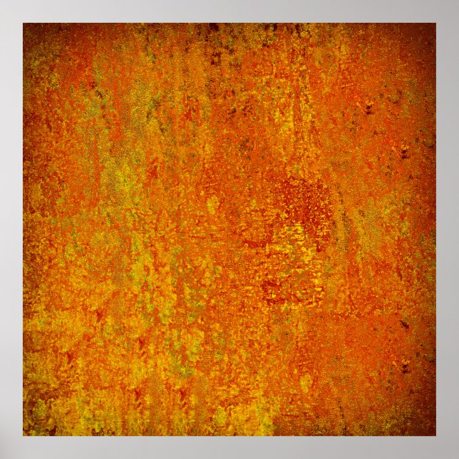 Affiche Orange jaune grunge fond abstrait, art, backgr (Devant)