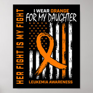 Affiche Orange Leukemia Cancer Sensibilisation American