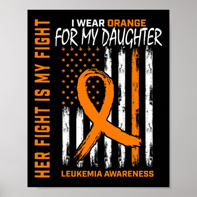 Affiche Orange Leukemia Cancer Sensibilisation American (Devant)
