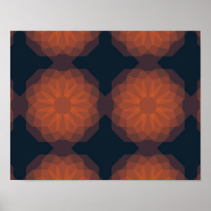 Affiche Orange, moderne et géométrique abstraction des fle