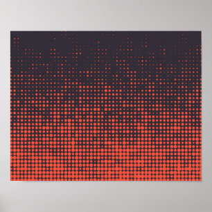 Affiche Orange, moderne, point mi-teint urbain design moti