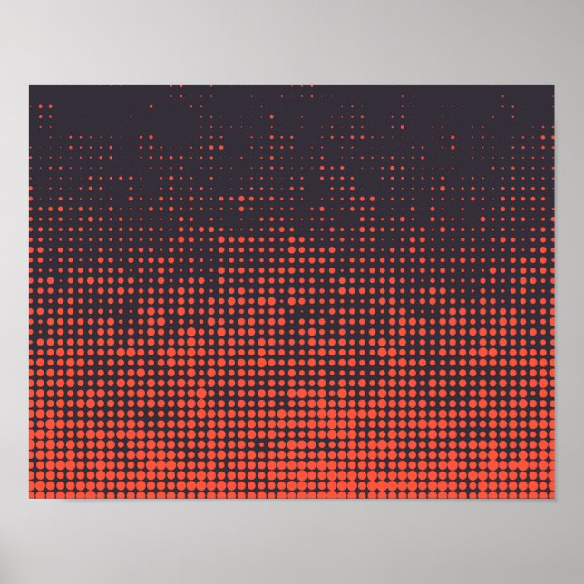 Affiche Orange, moderne, point mi-teint urbain design moti (Devant)