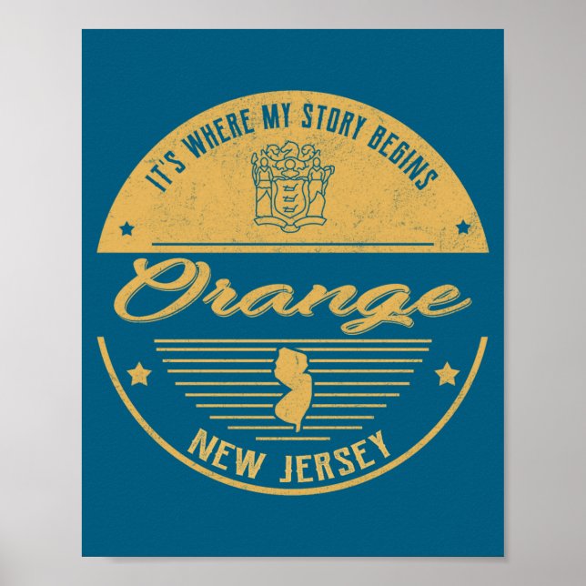 Affiche Orange New Jersey Its Where My Story Begins _1  (Devant)