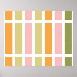 Affiche Orange Pink Green Tan Hues