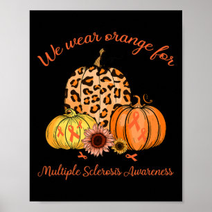 Affiche Orange Pour La Sclérose En Plaques Citrouille De S