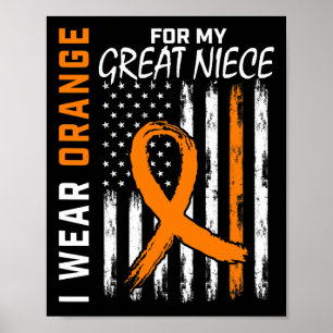 Affiche Orange Pour Ma Grande Nièce Leucémie Cancer Awards