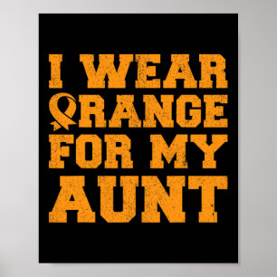 Affiche Orange Pour Ma Tante Leucémie Sensibilisation Canc