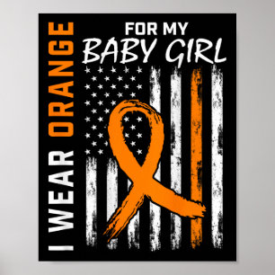Affiche Orange Ribbon by Girl Leukemia Sensibilisation