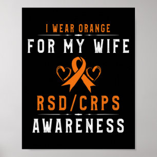 Affiche Orange Ribbon Crpsrsd Sensibilisation À La Femme -