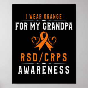 Affiche Orange Ribbon Crpsrsd Sensibilisation Pour Grand-P