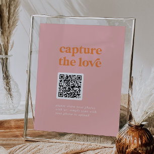 Affiche Orange rose d'été rétro do-it-yourself capter le s