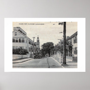 Affiche Orange St, Nantucket, Massachusetts Vintage