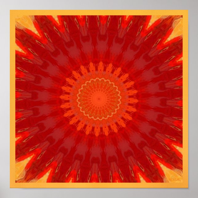 Affiche Orange Starburst (Devant)