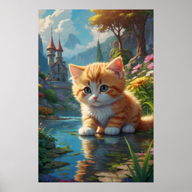 Affiche *~* Orange Sweet AP68 2:3 Kitten Cute Tabby (Devant)
