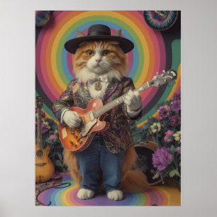 Affiche Orange Tabby Rocker