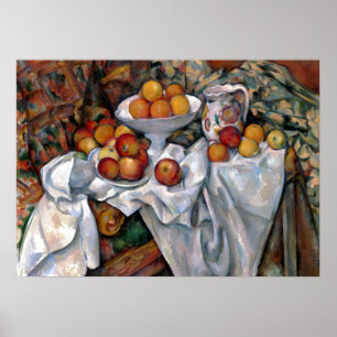 Affiche Oranges à vie morte - Paul Cezanne Peinture Art