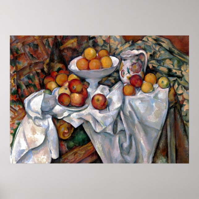 Affiche Oranges à vie morte - Paul Cezanne Peinture Art (Devant)