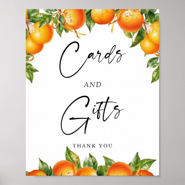 Affiche Oranges Citron Cartes et Cadeaux Signe (Devant)