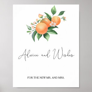 Affiche Oranges - Conseils et Vœux pour les Nouveaux Marié