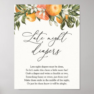 Affiche Oranges de clémentine et diaphères de fin de nuit