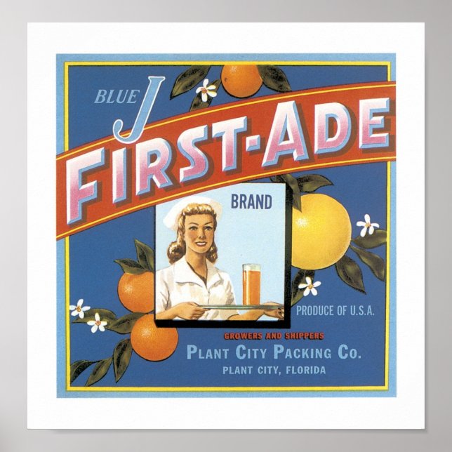 Affiche Oranges de marque Blue J First-Ade (Devant)