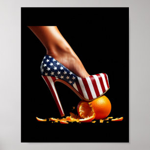 Affiche Oranges de Squash de talons ; élection de Kamala H