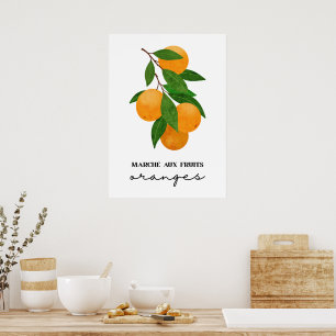 Affiche Oranges des Marches aux fruits