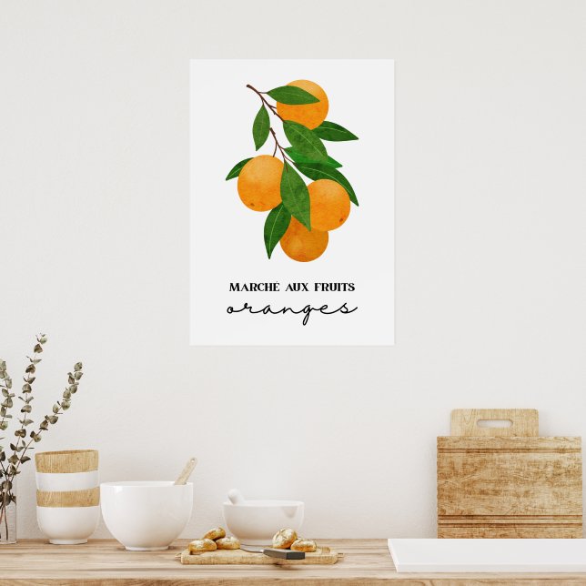 Affiche Oranges des Marches aux fruits (Cuisine)